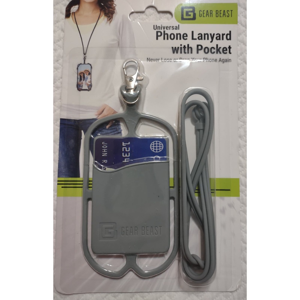 Gear Beast phone lanyard with pocket